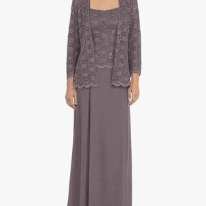 Long Evening Formal Dress Lace Jacket